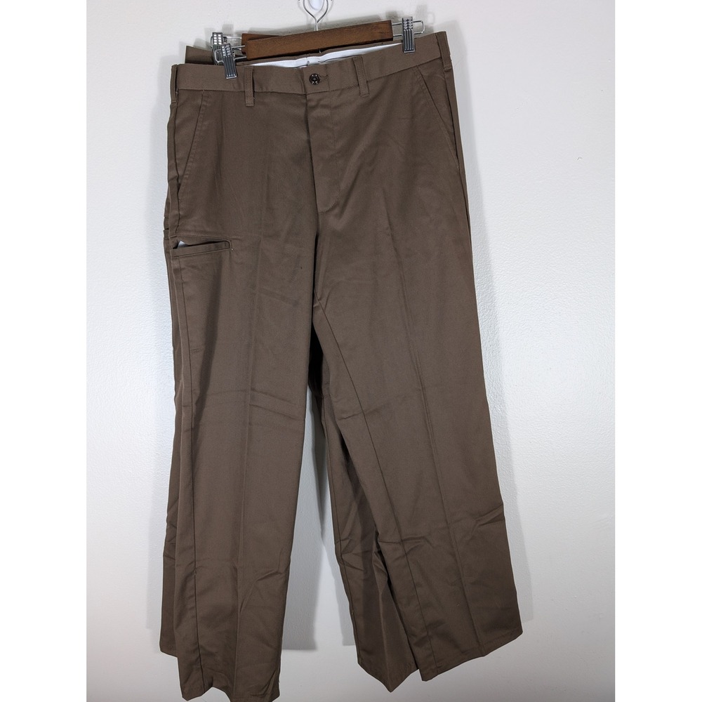 WearGuard UPS LOT of 2 34×32 Brown Work Uniform Employee Pants Pockets 14930